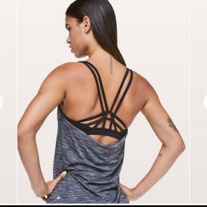 Lululemon Women's Size 6 and Color Black.  Moment to Movement 2 in 1 Tank.